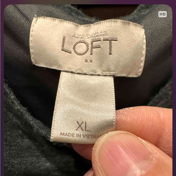 LOFT Gray and Blue Midi Dress XL stretchy pit to pit 18in length 50in - Picture 4 of 6